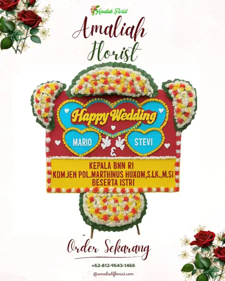 Papan Bunga Pernikahan Bastiong Talangame